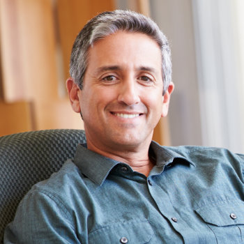 cheerful mature Hispanic man